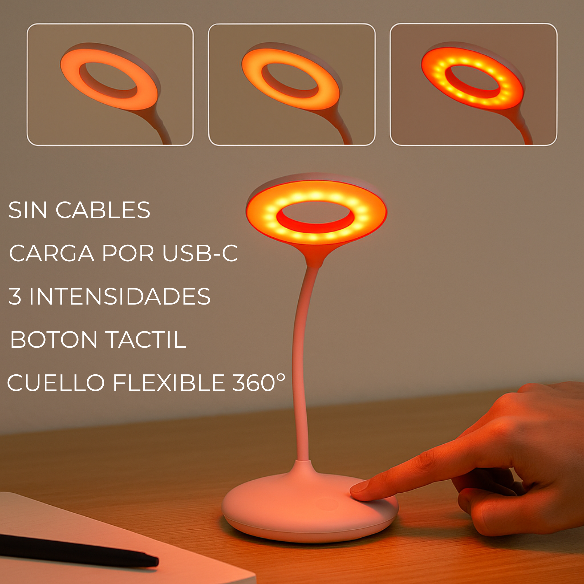 Flexo Luz Roja Recargable
