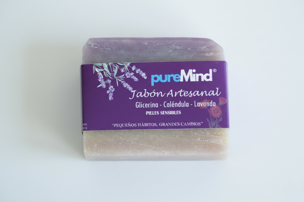 Jabón natural de Glicerina Caléndula y Lavanda