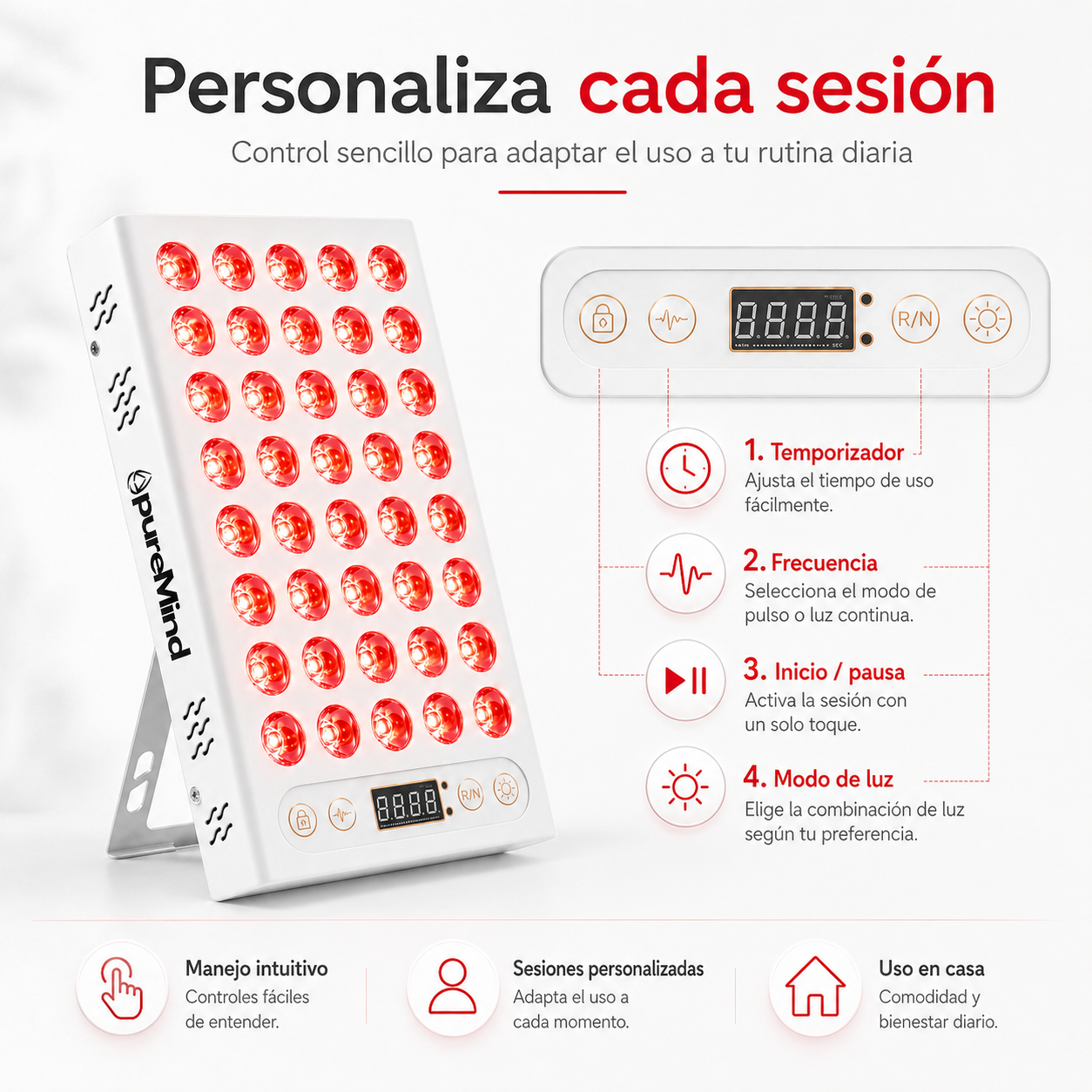 Panel Luz Roja/Infrarroja PureMind