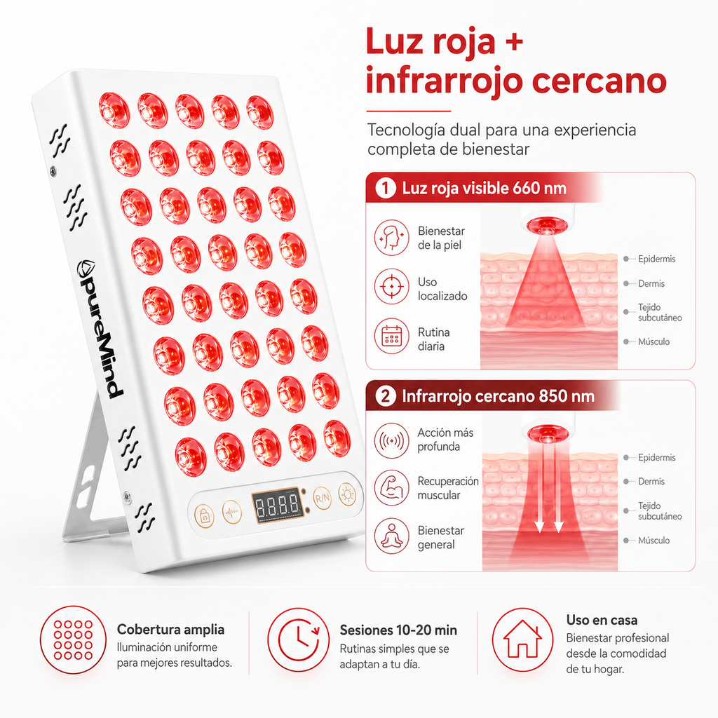 Panel Luz Roja/Infrarroja PureMind