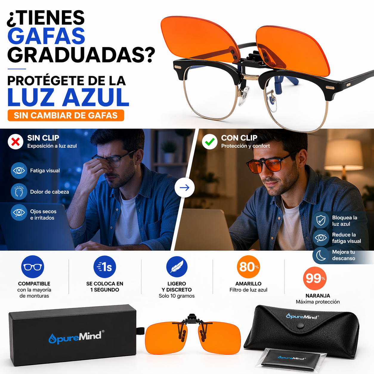 Clip para Gafas PureMind