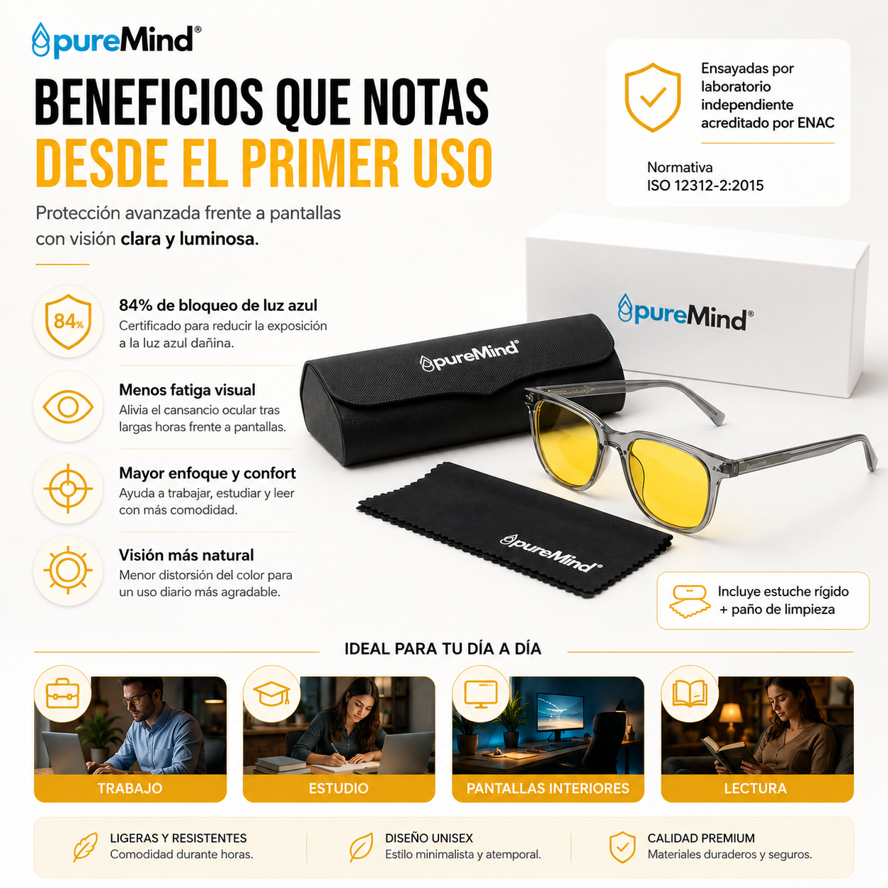 Gafas Premium Amarillas