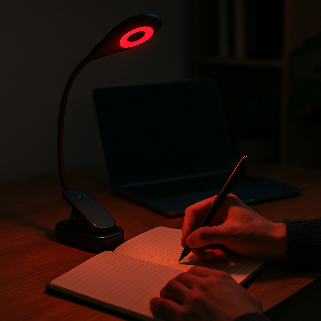 Luz de Lectura Roja Recargable